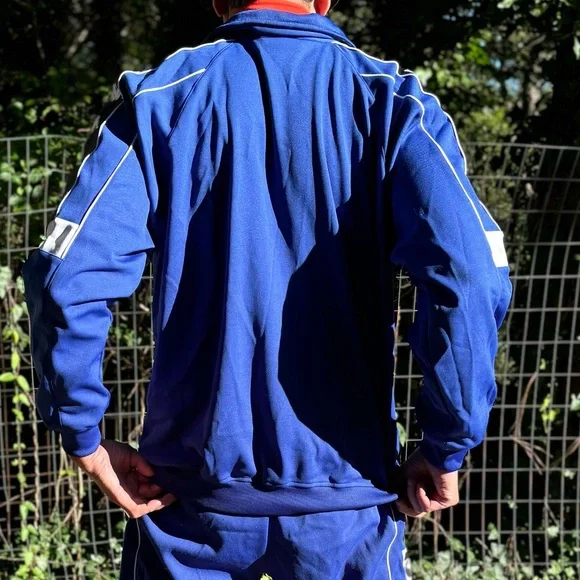 KAPPA—VTG Two-Piece Quarter-Zip Tracksuit—Mens XL—Blue, Black & White—Omni Logos